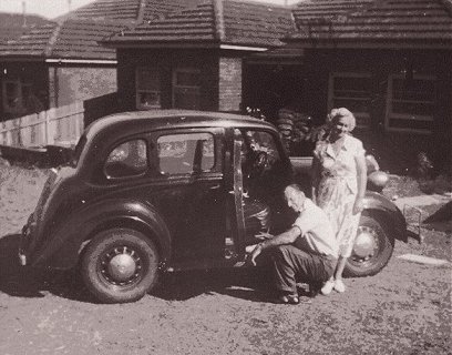 Dad's first car after the war . . . a Wolseley [about 1954]