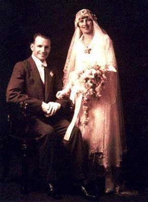 Arthur and Dorothy Oliver on their wedding day